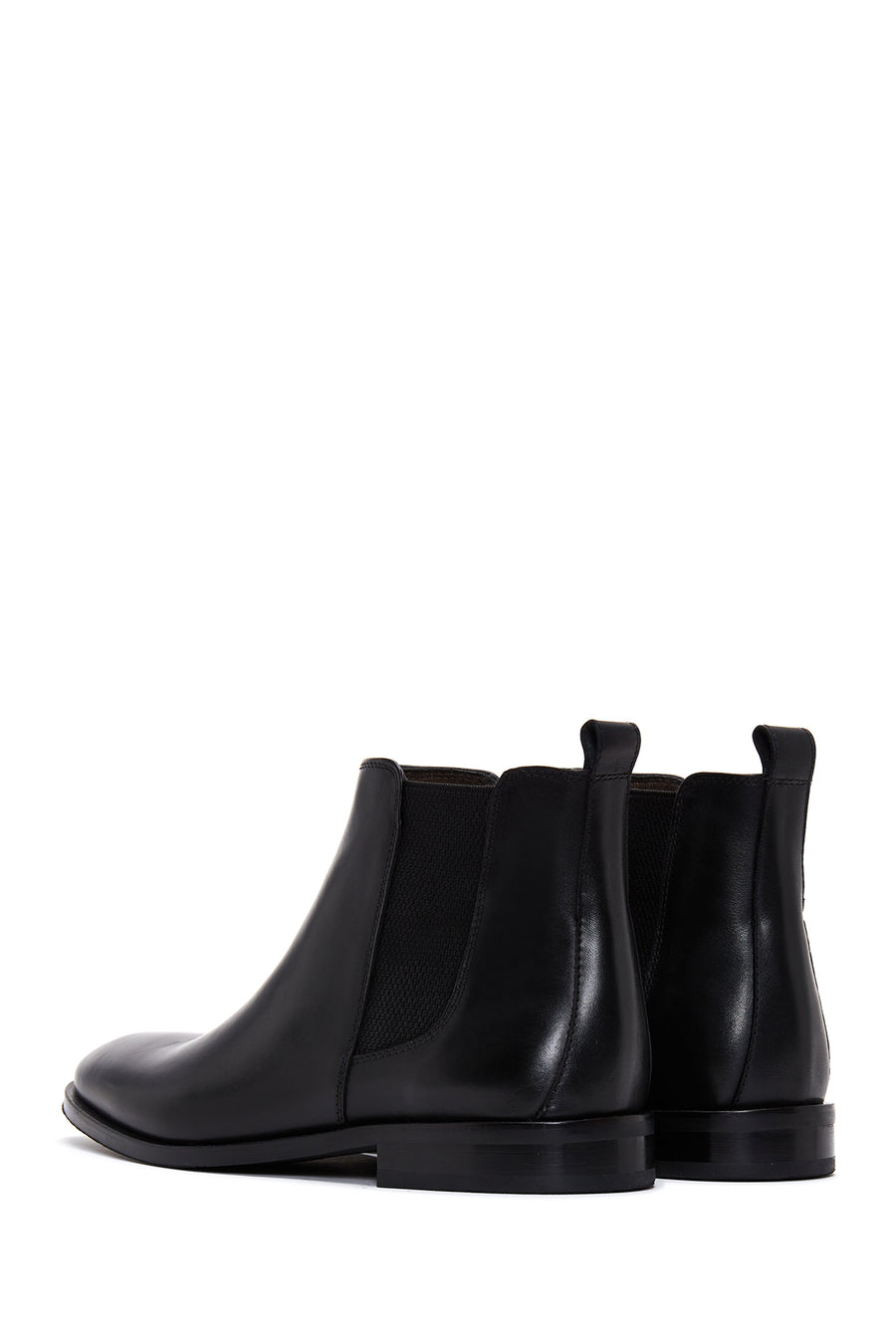 Men's Black Leather Casual Chelsea Boots
