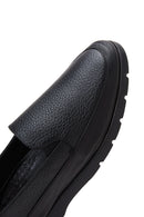 Woman Black Leather Comfort Loafer | Derimod