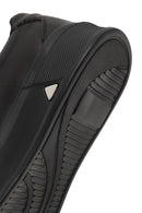 Male Black Lace-Up Thick-Soled Leather Sneaker | Derimod