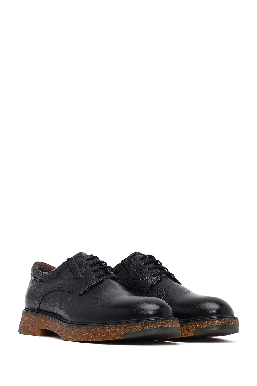 Male Black Lace-up Leather Casual Shoes