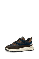 Geox Men Brown U Spherica 4X4 B Abx C - Suede Lace-Up Thick-Soled Fabric Sneaker | Derimod