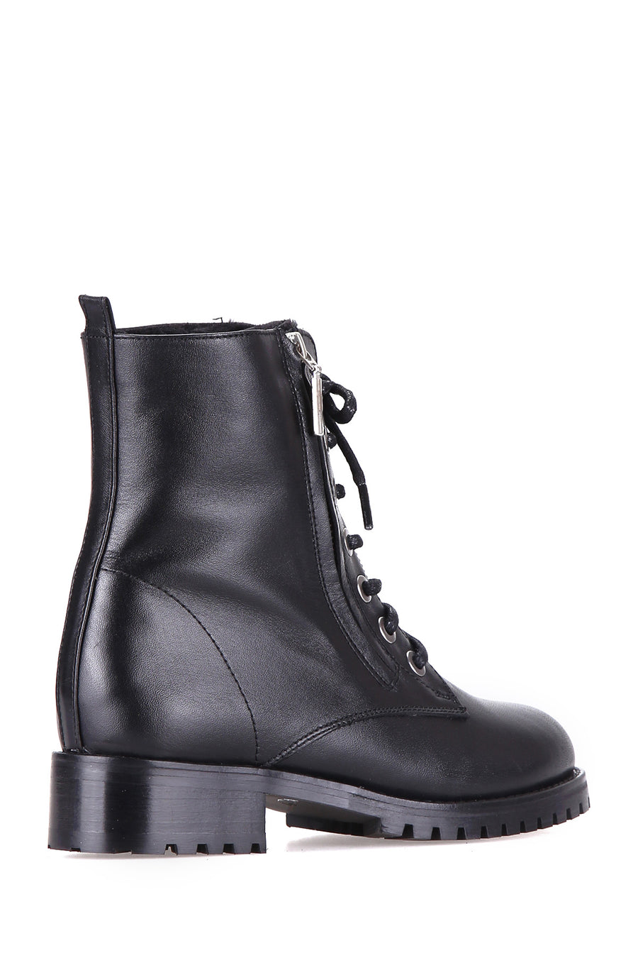 Zippered Women's Leather Boots
