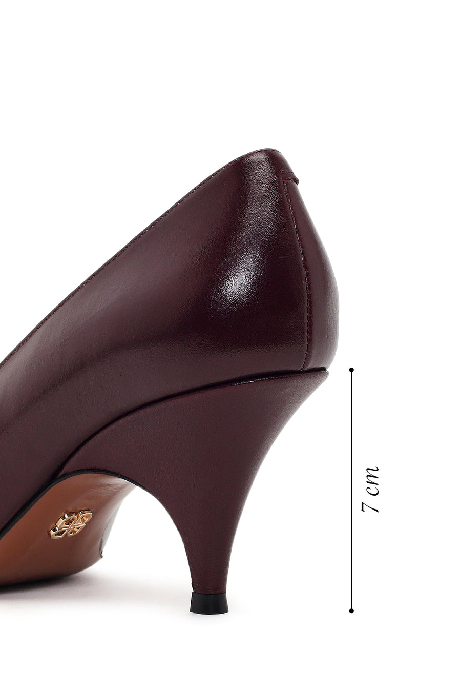 Kadın Bordo Topuklu Deri Stiletto