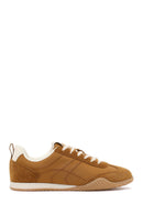 Women's Tan Lace-up Leather Sneaker | Derimod