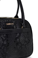 Woman Black Long-Strap Printed Shoulder Bag | Derimod