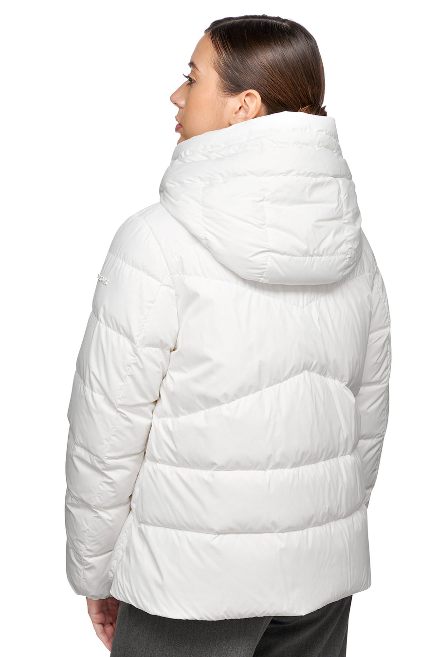 Geox Women's White W Dalyla Hooded Jacket