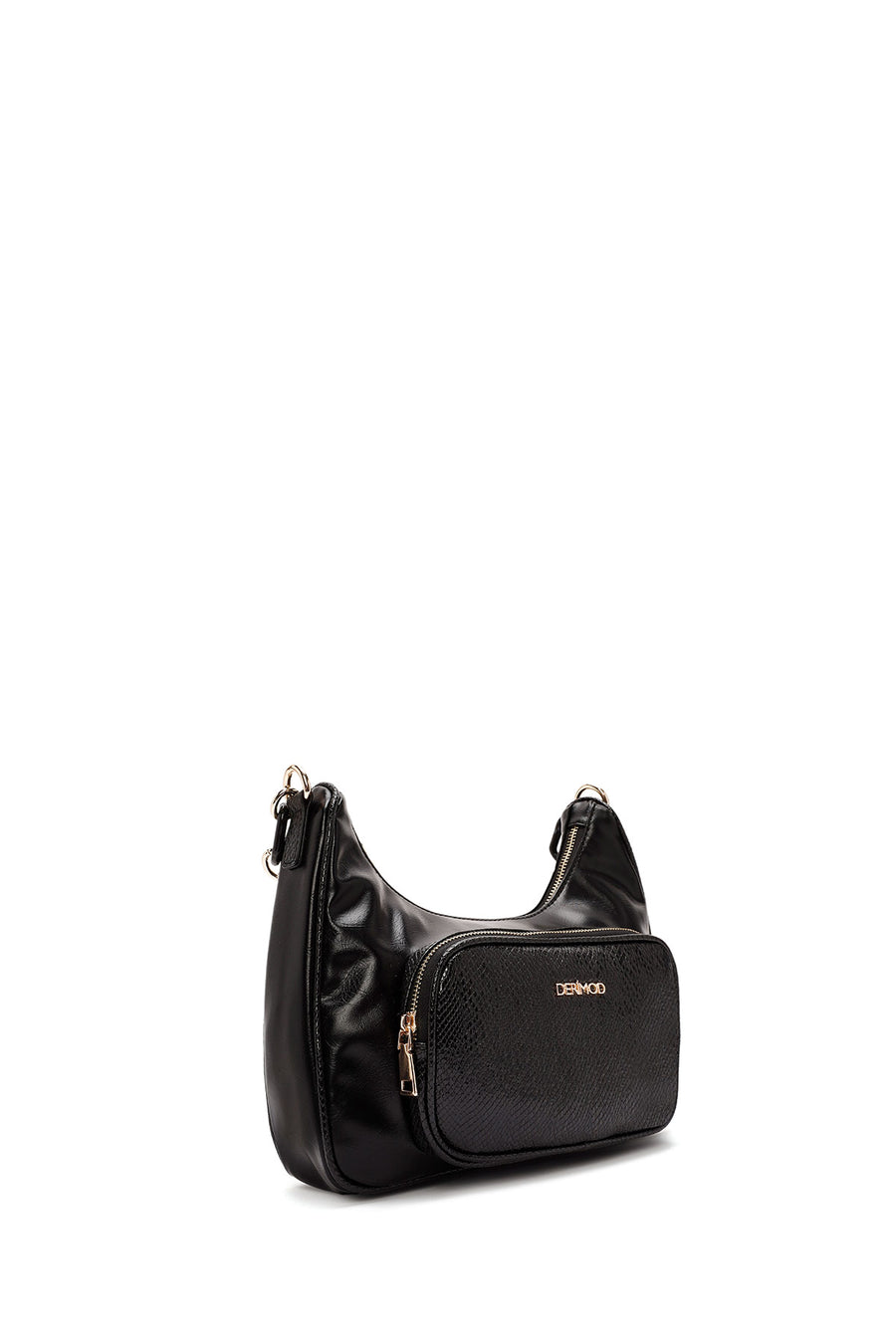 Woman Black Double-Strap Shoulder Bag