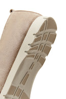 Women's Gray Suede Leather Comfort Loafer | Derimod