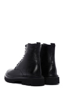 Men's Black Zippered Leather Casual Boots | Derimod