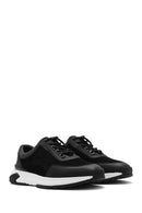 Men's Black Thick Sole Lace Up Suede Leather Sneaker | Derimod