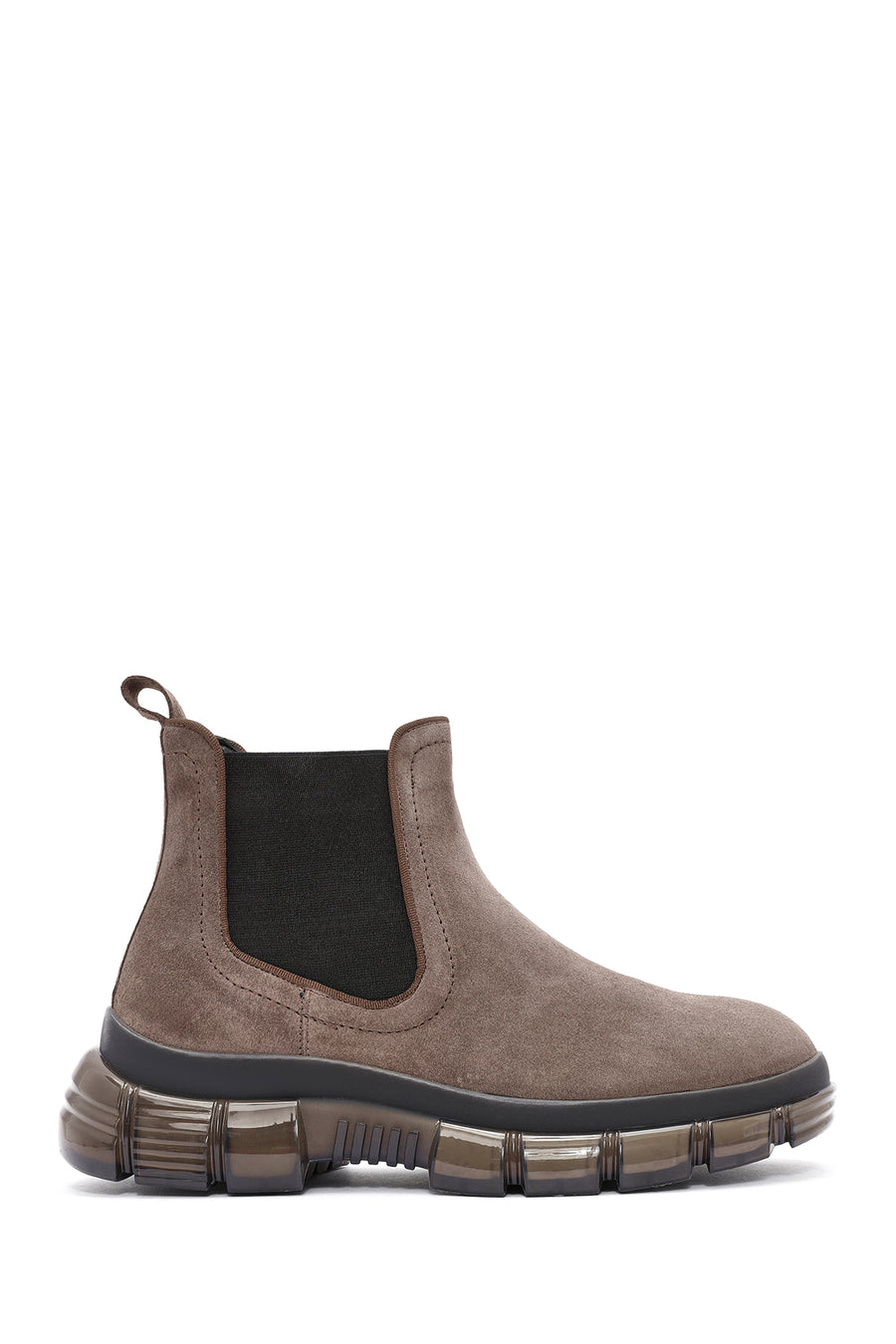 Men's Beige Suede Leather Chelsea Boots 24WFD701610 | Derimod