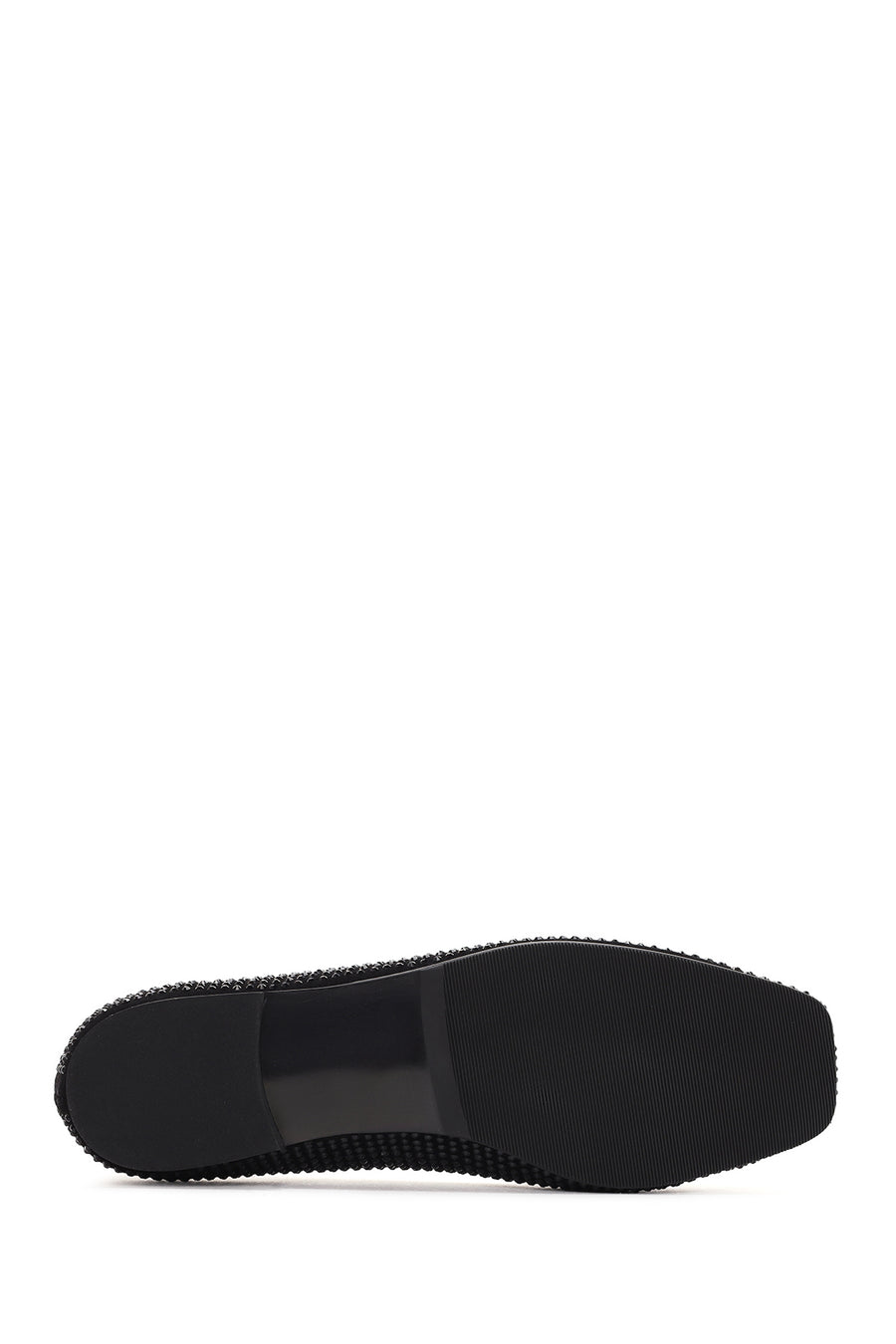 Women's Black Stone Leather Ballerinas