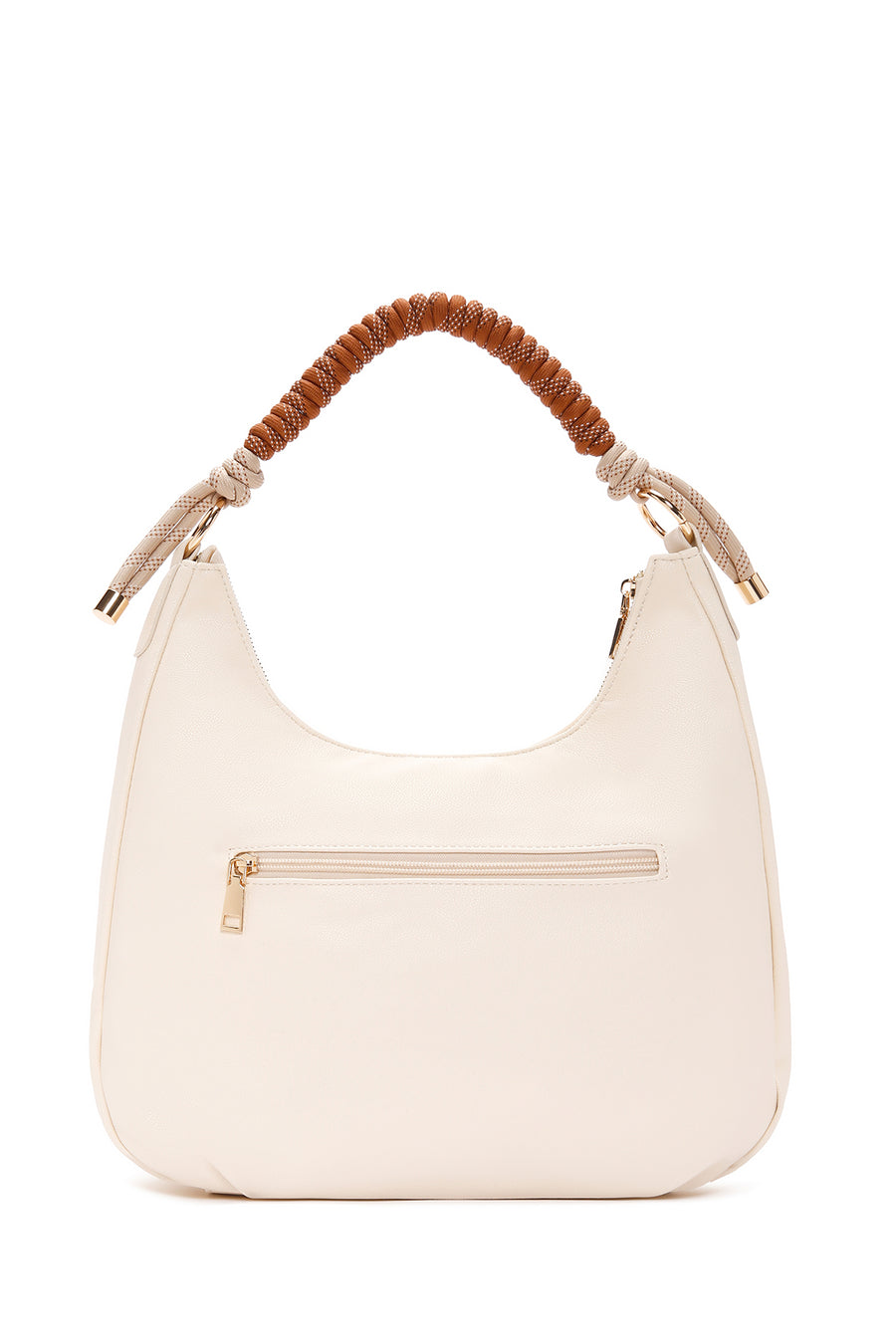 Women's Cream Long Strap Shoulder Bag