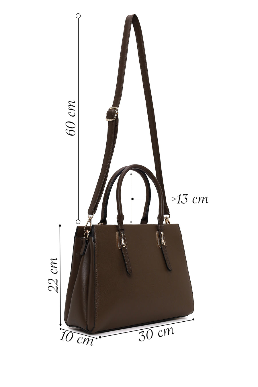 Woman Mink Classic Shoulder Bag with Long Strap