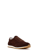 Women's Brown Lace-up Suede Leather Sneaker | Derimod