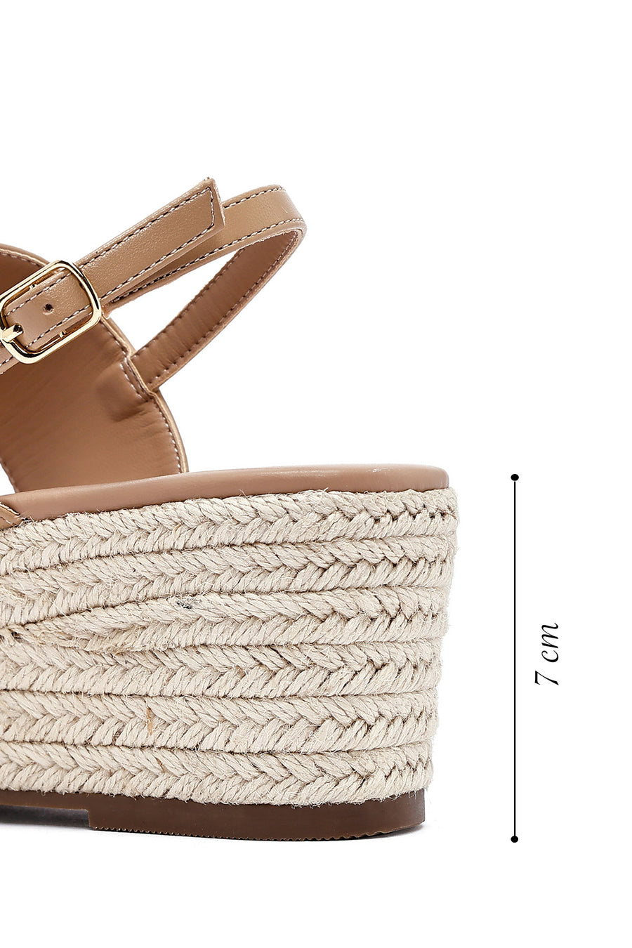 Women's Mink Ankle Buckle Wedge Heel Espadrille Sandals