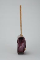Lilac Women's Leather Shoulder Bag with Chain Handle | Derimod