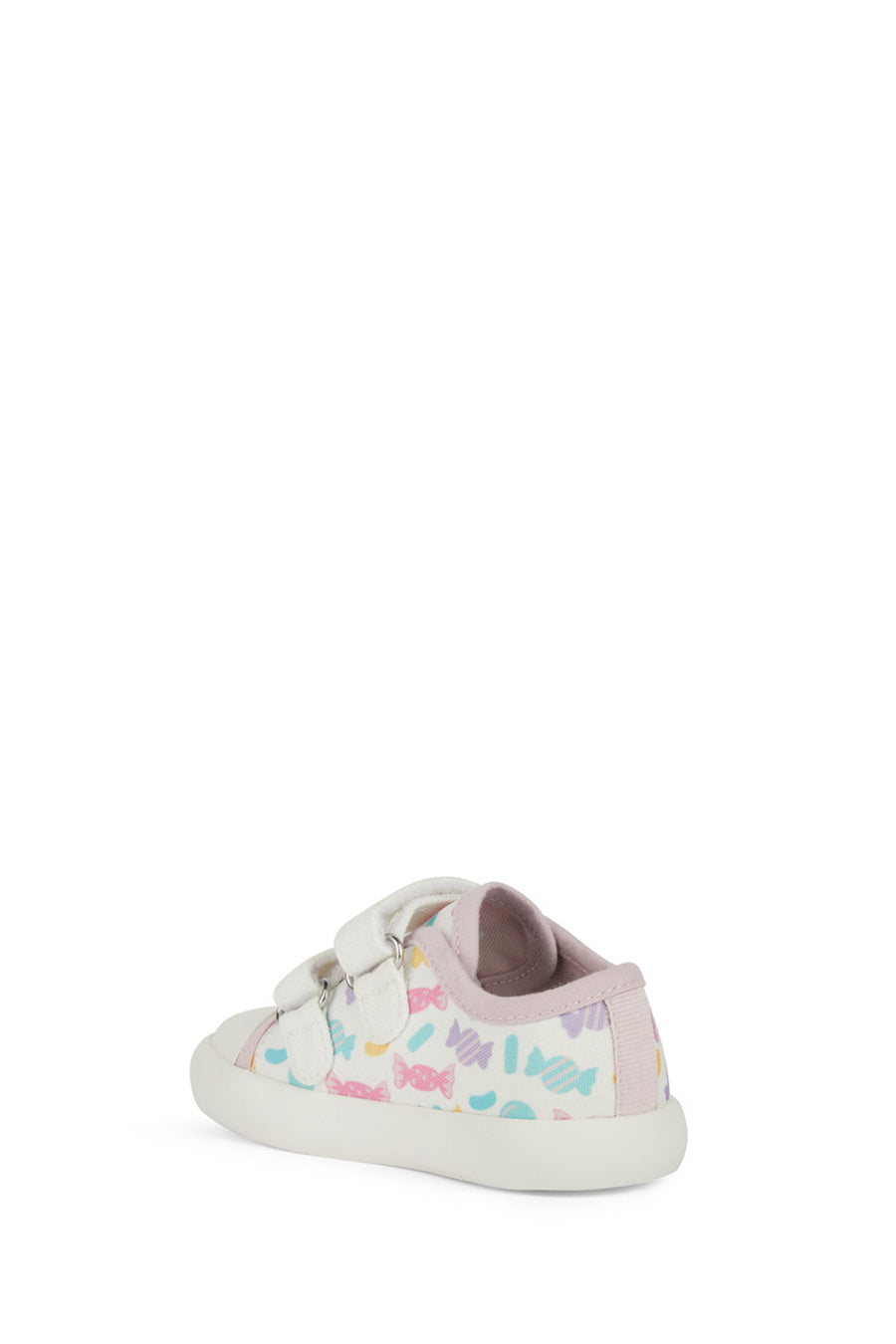 Geox Baby Girl White Gisli Strap Leather Sneaker