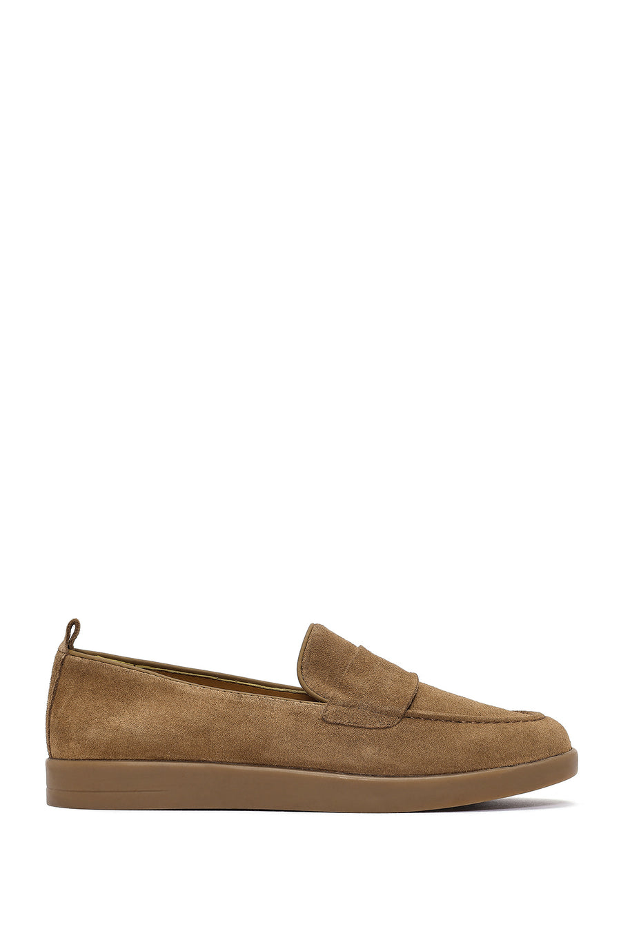 Kadın Taba Süet Deri Loafer 25SFD510010 | Derimod