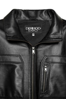 Bryan Men's Black Leather Jacket | Derimod