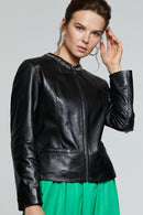 Olivia Women's Leather Jacket | Derimod