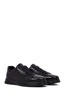 Male Black Lace-up Leather Casual Sneaker | Derimod