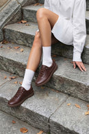 Woman Brown Lace-up Leather Comfort Shoes | Derimod