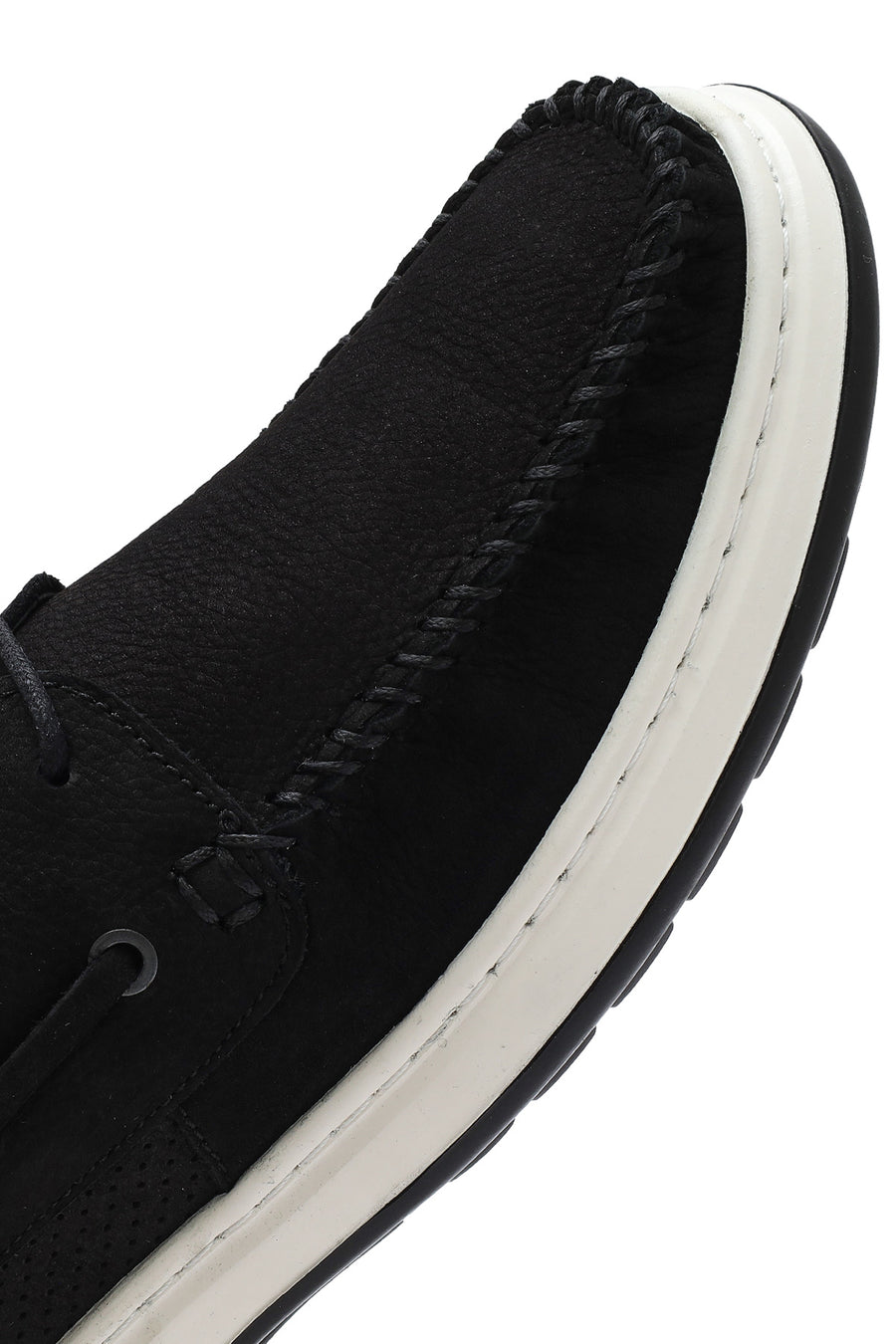 Men's Black Lace-Up Nubuck Leather Casual Shoes