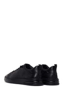 Erkek Siyah Bağcıklı Deri Sneaker | Derimod