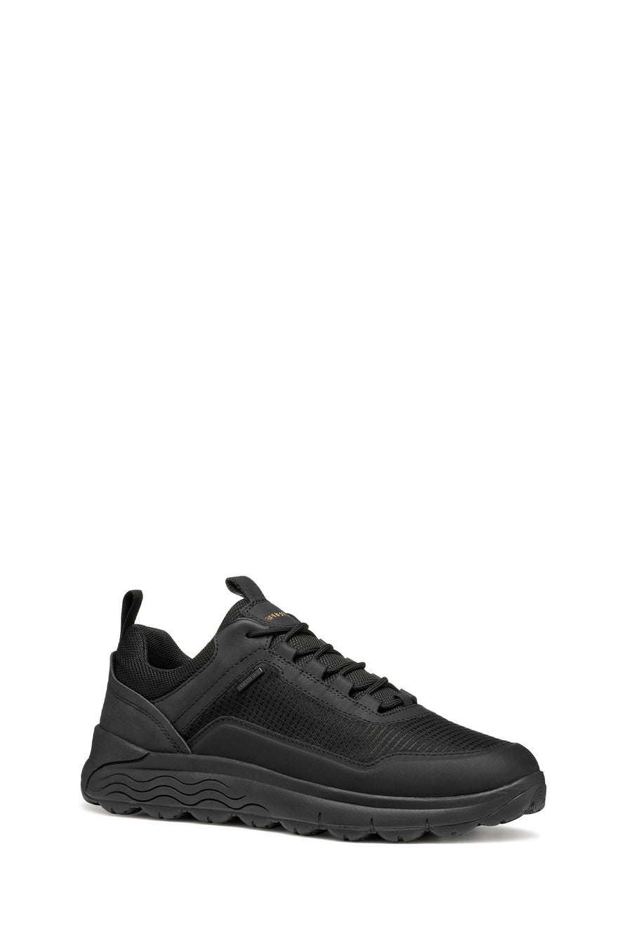 Geox Men Black U Spherica 4X4 B Abx A - Text+ Lace-Up Thick-Soled Fabric Sneaker