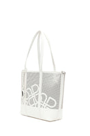 Woman White Long-Strap Printed Shoulder Bag | Derimod