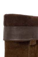 Women's Tan Suede Leather Boots | Derimod