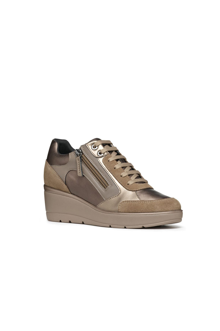 Geox Women's Mink Ilde Thick Soled Lace-Up Sneaker