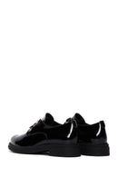 Women's Black Patent Leather Masculine Shoes | Derimod