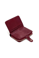 Women's Burgundy Patent Leather Wallet | Derimod