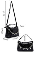 Women's Black Long Strap Chain Detailed Shoulder Bag | Derimod