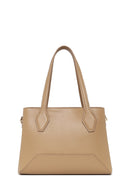 Women's Beige Long Strap Classic Shoulder Bag | Derimod