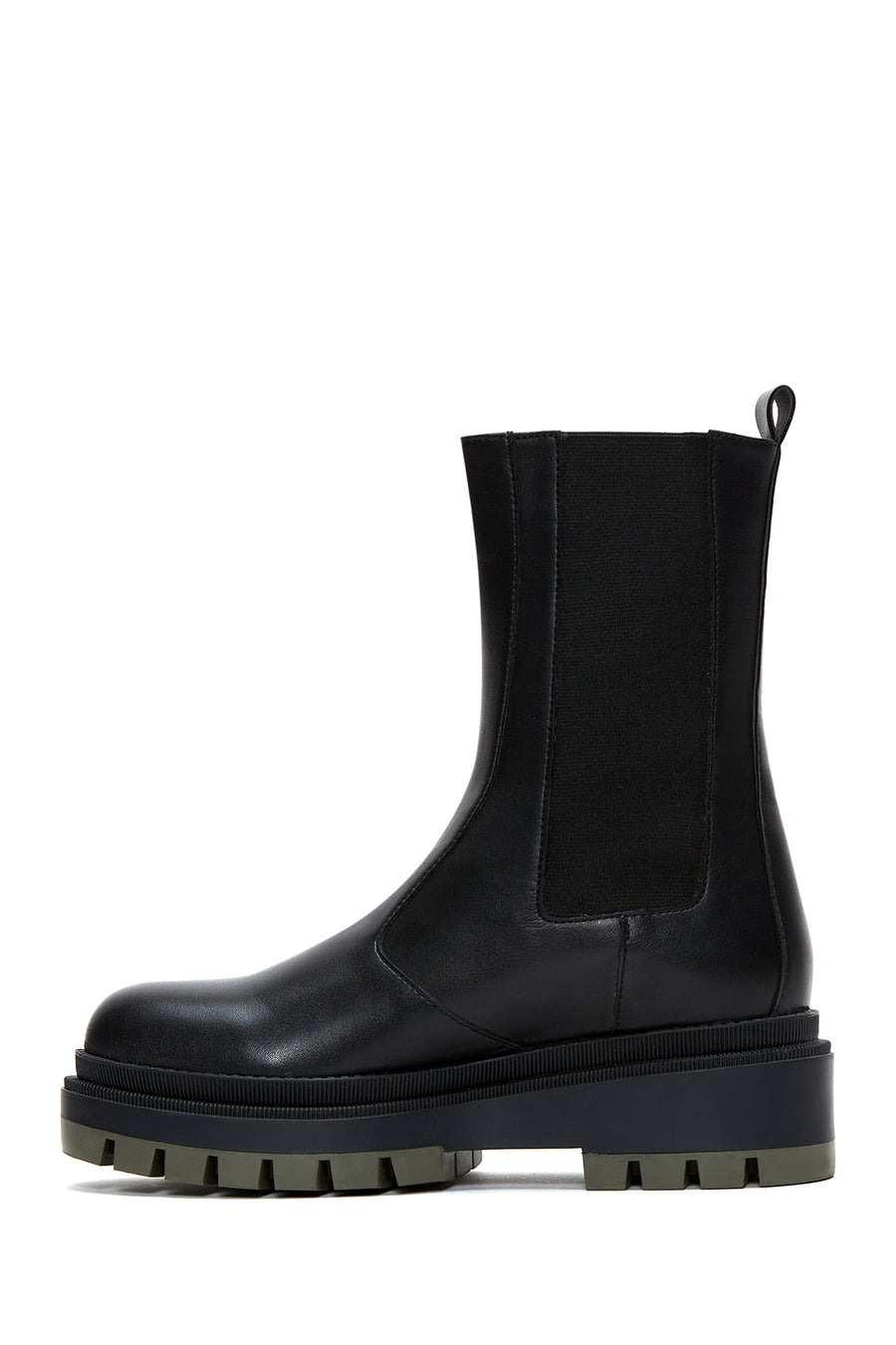 Women's Black Thick Soled Chelsea Boots