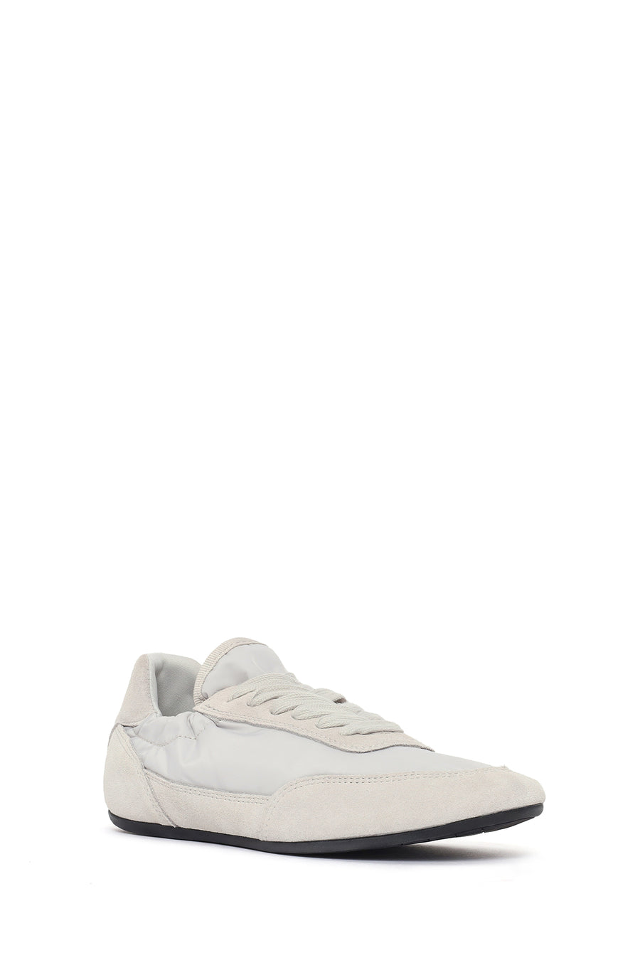 Kadın Gri Bağcıklı Deri Sneaker