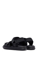 Men's Black Fabric Sandals | Derimod