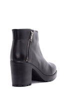 Zippered Women's Leather Boots | Derimod