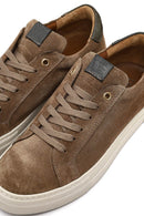 Kadın Bej Bağcıklı Süet Deri Sneaker | Derimod