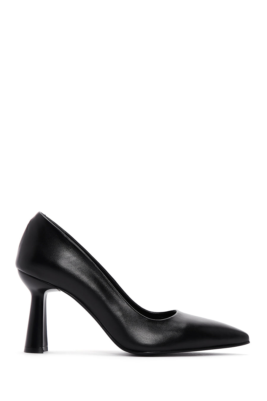 Women's Black Heeled Leather Stiletto 26PFD130518 | Derimod