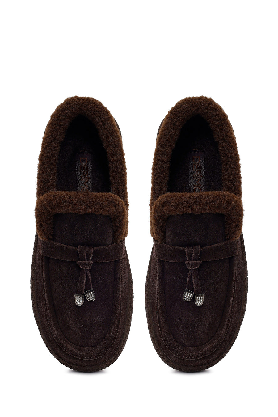 Woman Brown Buckled Thick-Soled Suede Teddy Loafer