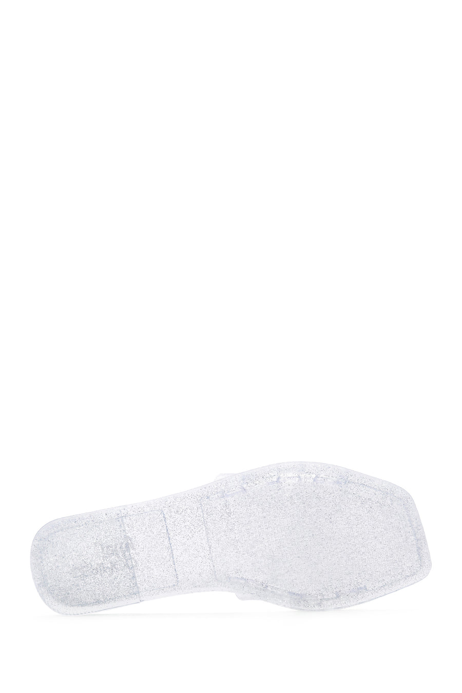 Women's Silver Transparent Jelly Slippers