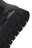 Male Black Thick-Soled Leather Casual Chelsea Boots | Derimod