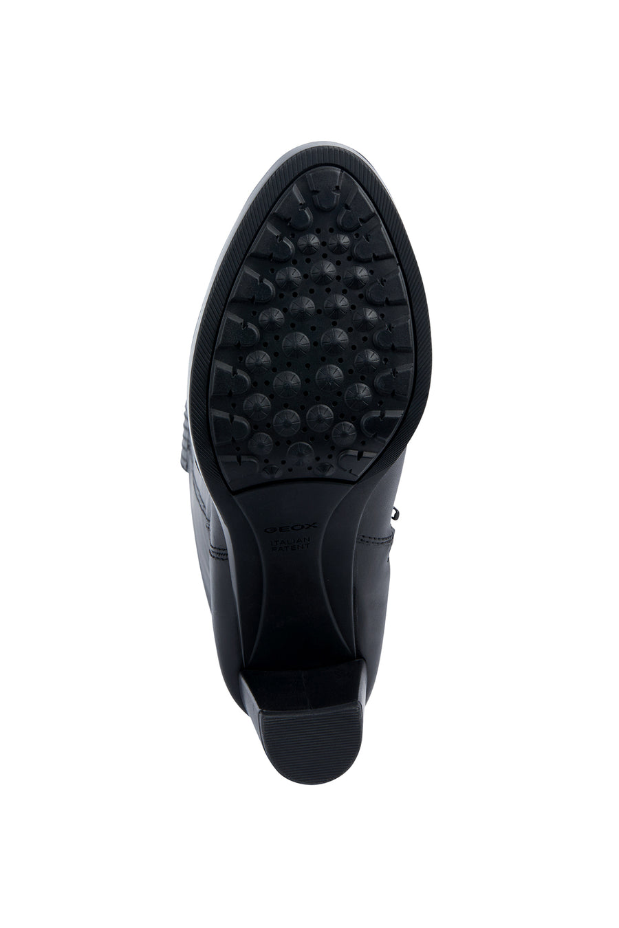 Geox Women's Black Walk Pleasure Leather Plaftorm Heeled Boots