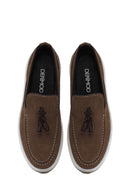 Erkek Vizon Süet Deri Casual Loafer | Derimod