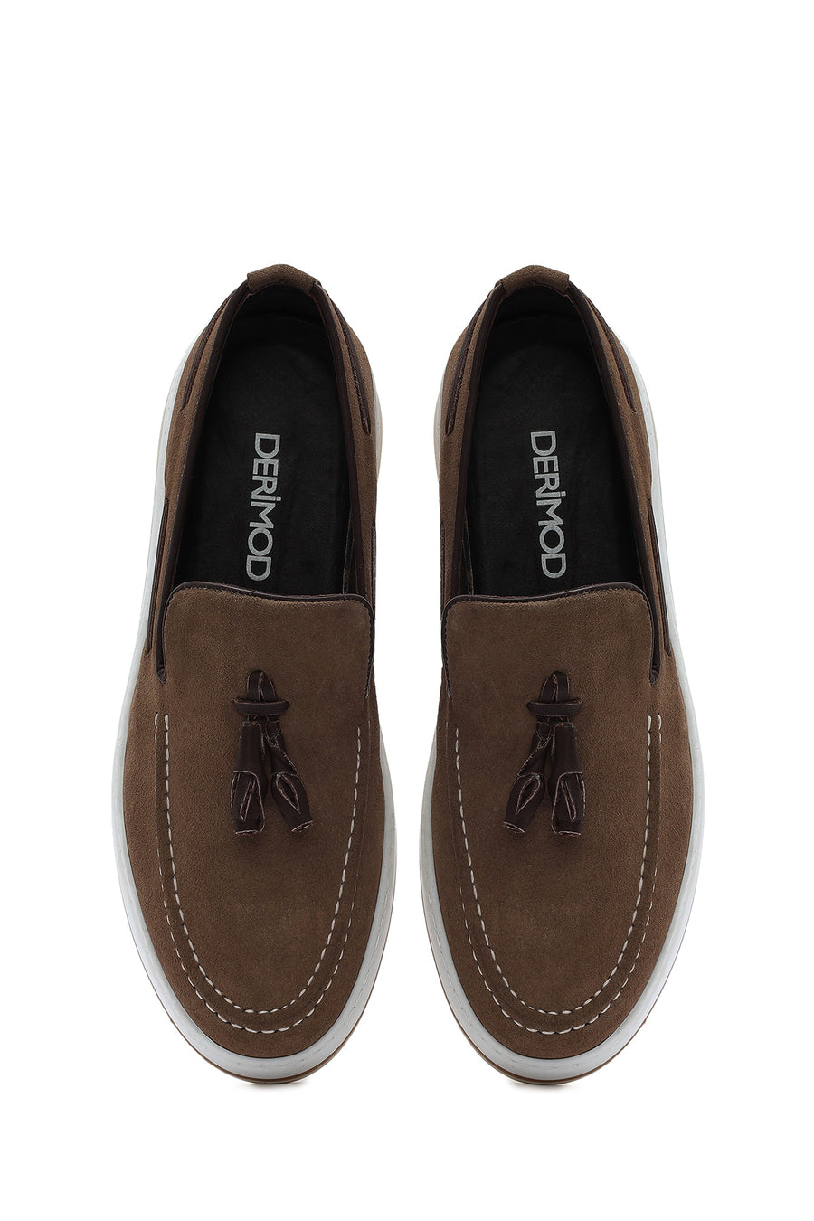 Erkek Vizon Süet Deri Casual Loafer