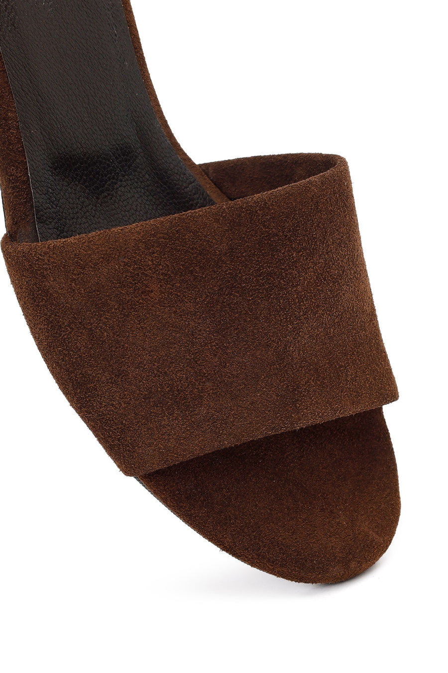 Women's Brown Thick-Soled Suede Leather Slippers